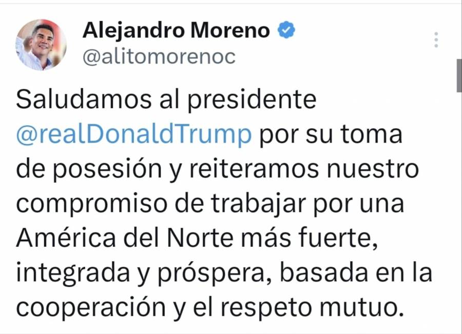 PRI saluda a Trump y pide respeto mutuo; y Gobierno de M&eacute;xico a estar a la altura