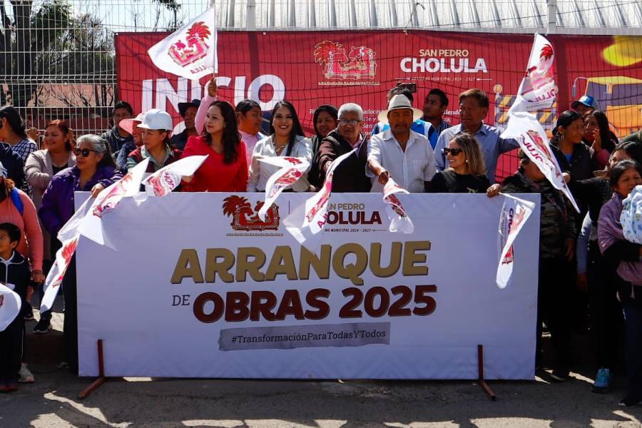 Gobierno de San Pedro Cholula da banderazo de inicio a 2 megaobras