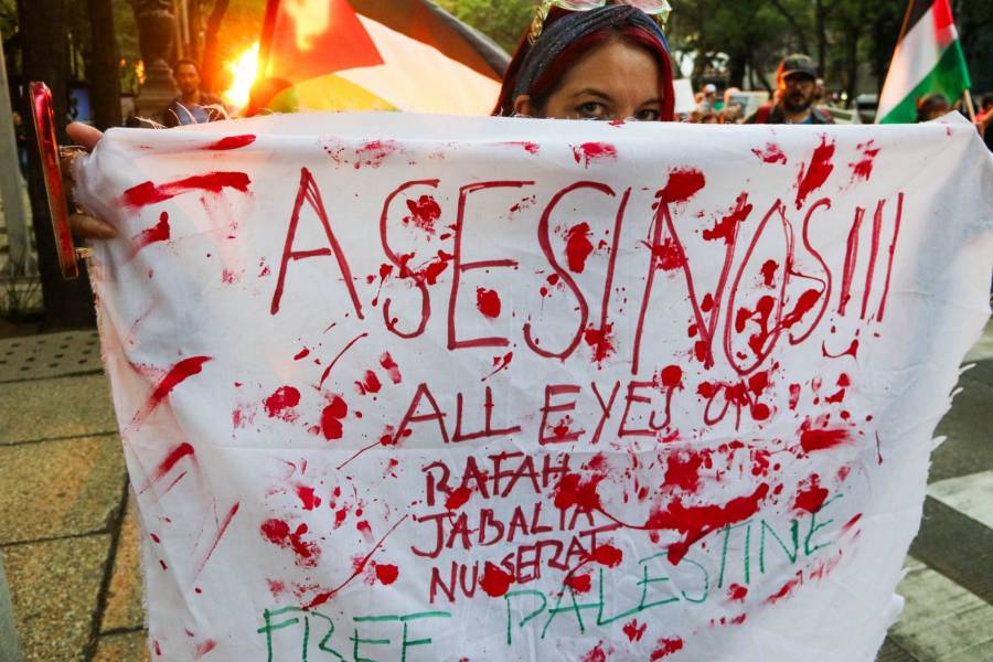 Marcha en Ciudad de México contra Donald Trump y en apoyo a Palestina