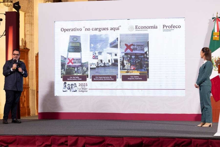 Profeco sigue colocando lonas a gasolineras careras