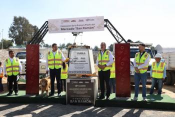 Alejandro Armenta y Pepe Chedraui ponen la primera piedra para el mercado de San Ram&oacute;n