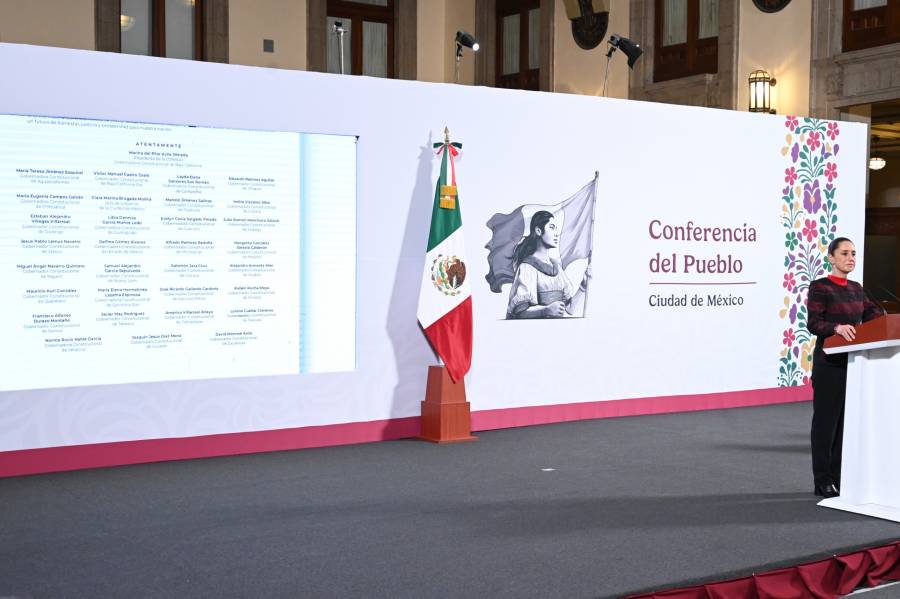 Presidenta agradece apoyo a los gobernadores de México por desplegado de apoyo hacia ella