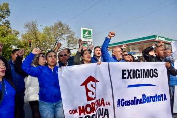 PAN CDMX “clausura” gasolinera en Coapa por precios elevados de combustible