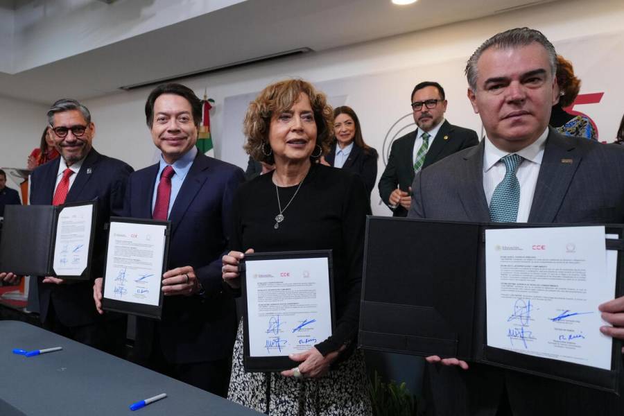 SEP, Secihti, Anuies y el CCE firman Acuerdo para fortalecer la formaci&oacute;n profesional
