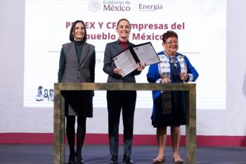 Sheinbaum firma leyes secundarias en materia energ&eacute;tica en ma&ntilde;anera