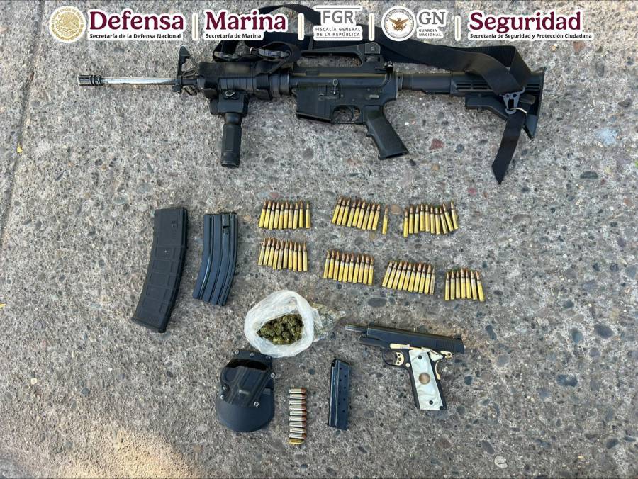 Detienen en Culiacán a hombre armado tras persecución policial