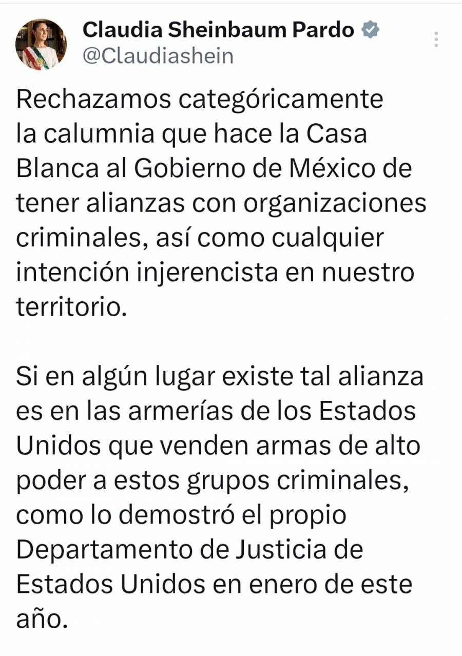 Sheinbaum rechaza acusaciones de la Casa Blanca, e implementa “Plan B” consistente en acciones arancelarias y no arancelarias a EU