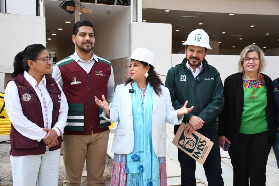 Clara Brugada supervisa obra del Hospital General No. 25 del IMSS en Iztapalapa