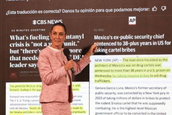 Casa Blanca se basó en caso García Luna, para acusar a Gobierno de México de nexos con narcotráfico, reprocha Sheinbaum