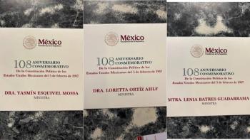 Sheinbaum invita a ministras afines a 4T a ceremonia de la Constituci&oacute;n, no as&iacute; a presidenta de la SCJN