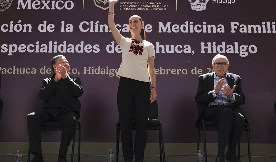 Sheinbaum anuncia inversión de 10 mil mdp para renivelar salarios de trabajadores del ISSSTE en Hidalgo