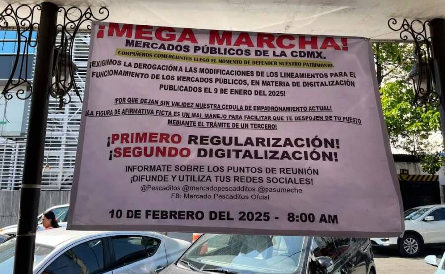 Locatarios de mercados p&uacute;blicos marchar&aacute;n contra nuevas regulaciones en CDMX
