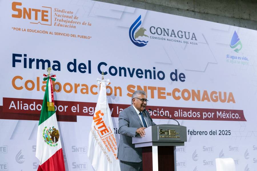 SNTE y CONAGUA firman convenio para promover el cuidado del agua en escuelas