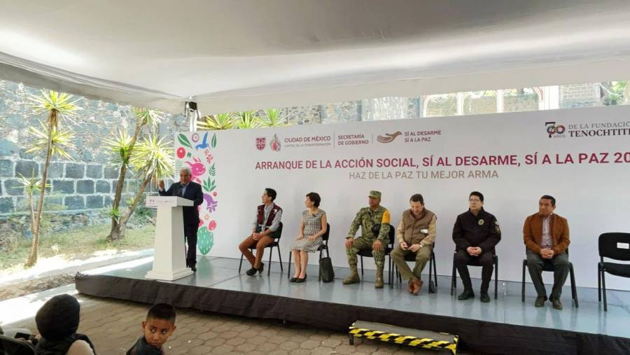 Inicia en Iztapalapa el programa “Sí al Desarme, Sí a la Paz” con canje de armas por apoyos económicos
