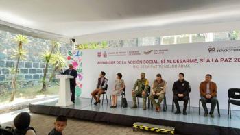 Inicia en Iztapalapa el programa “S&iacute; al Desarme, S&iacute; a la Paz” con canje de armas por apoyos econ&oacute;micos