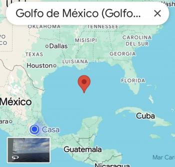 Sheinbaum advierte a Google de demandarlo por lo civil si insiste en cambiar de nombre del Golfo de M&eacute;xico en plataforma mar&iacute;tima nacional