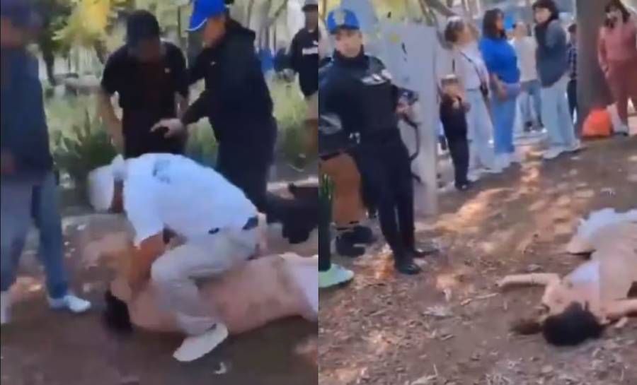 Policía auxilia a lideresa feminista agredida en la Alameda Central