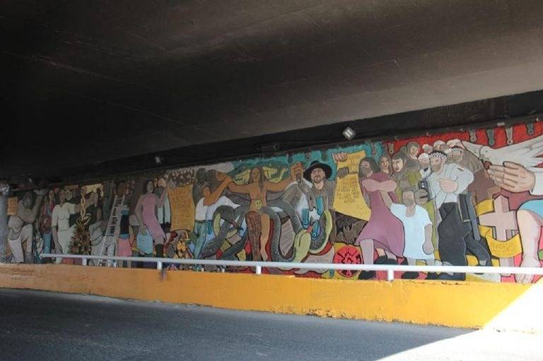 El mural más grande del mundo en esculto-esgrafiado se inaugura en Álvaro Obregón