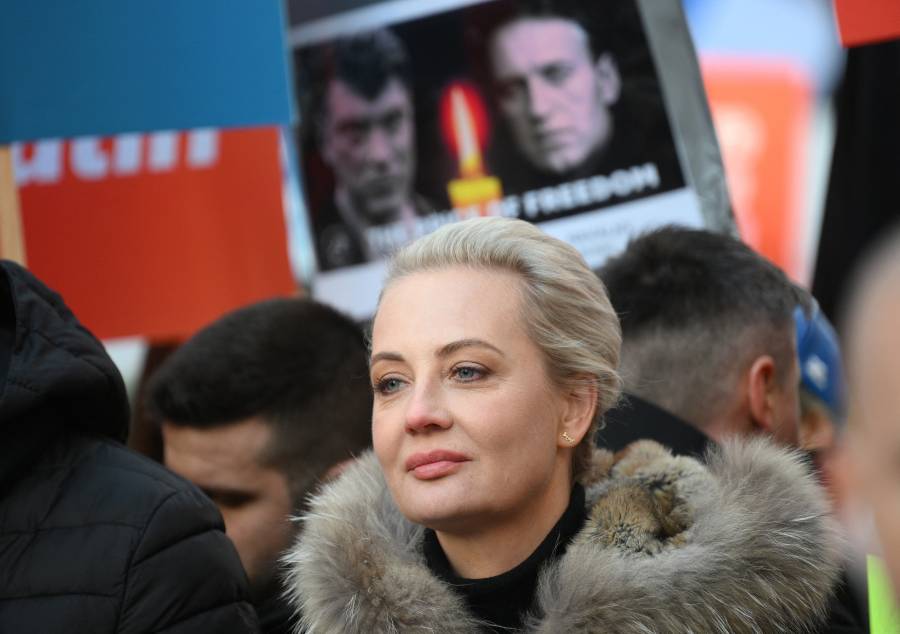 Navalnaya lidera la marcha en Berlín contra la guerra en Ucrania