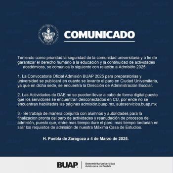 Paristas de la BUAP impiden entrada a CU de Comisi&oacute;n Negociadora