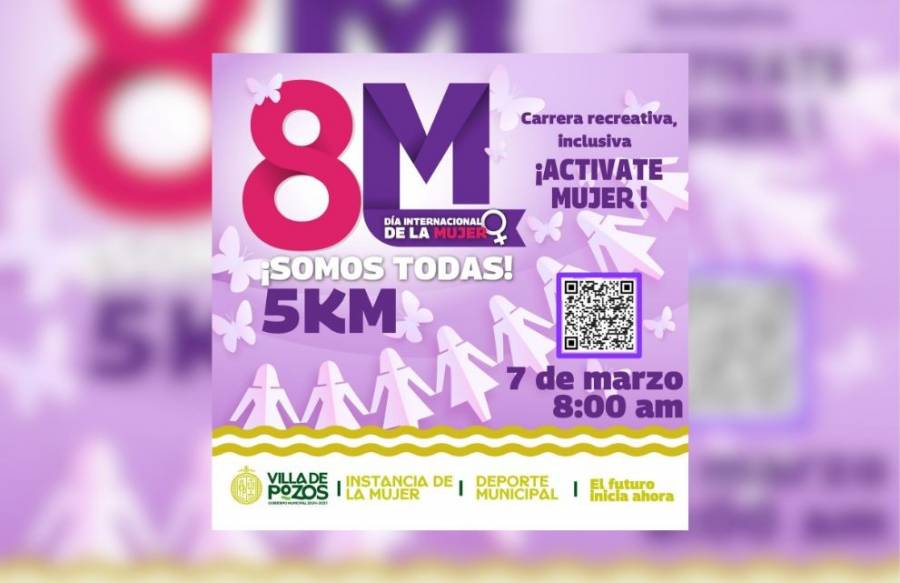 Villa de Pozos celebrará el 8M con actividades deportivas para mujeres