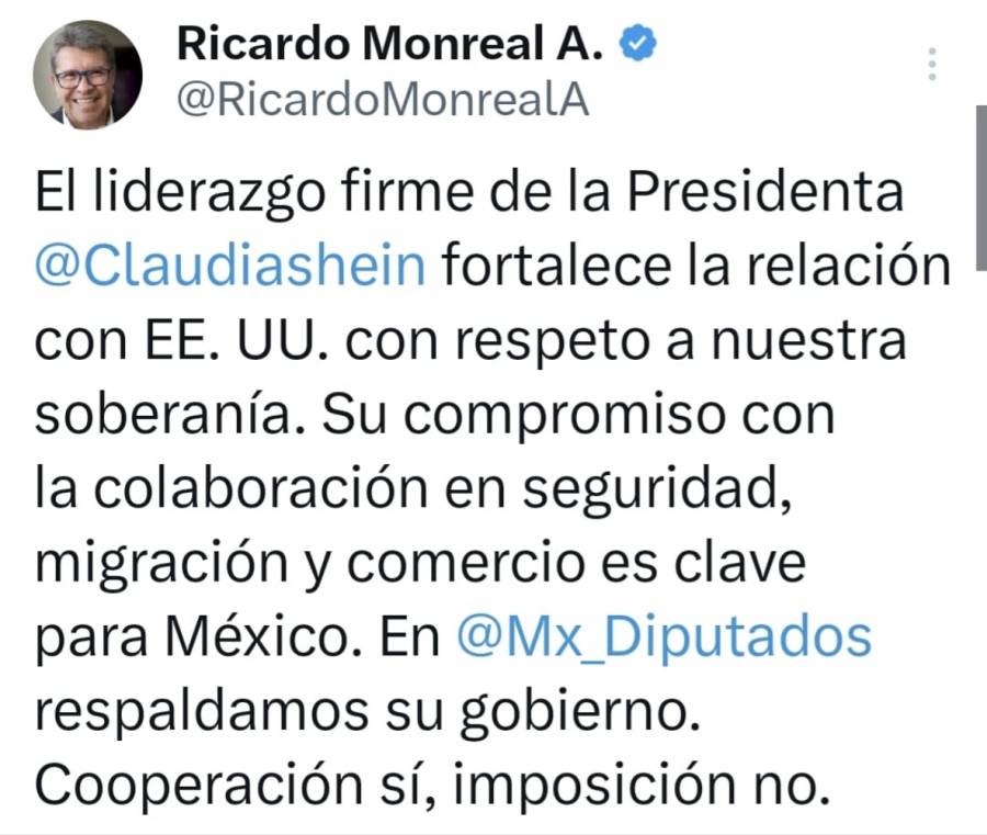 Monreal resalta 