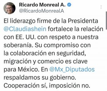 Monreal resalta 
