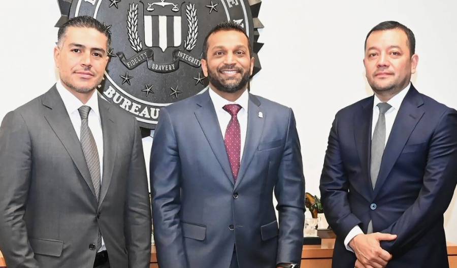 García Harfuch se reúne con el director del FBI para fortalecer cooperación en seguridad