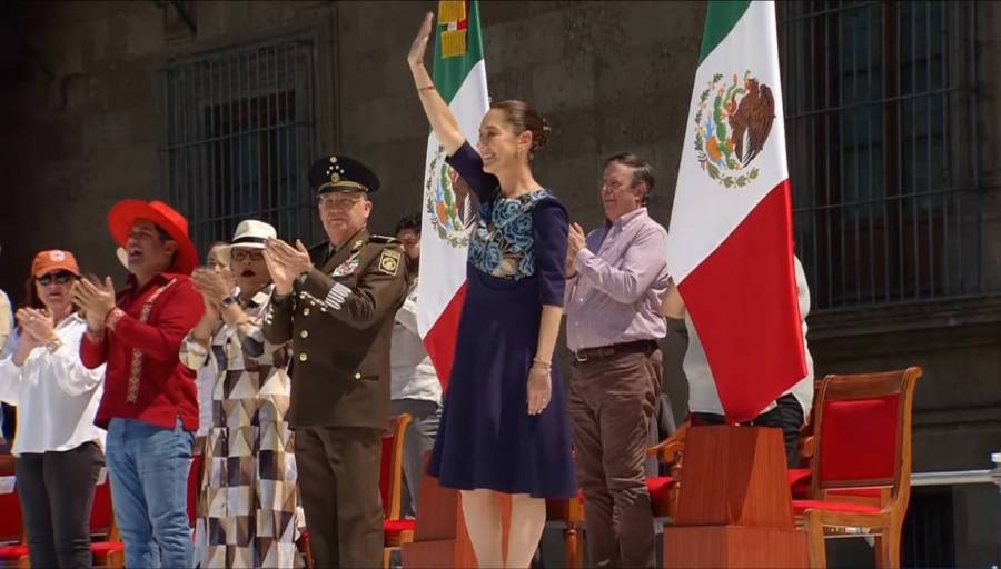 Sheinbaum se pronuncia contra aranceles de EE.UU. en el Zócalo; si son recíprocos no deben afectar a México