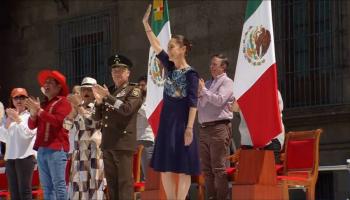 Sheinbaum se pronuncia contra aranceles de EE.UU. en el Z&oacute;calo; si son rec&iacute;procos no deben afectar a M&eacute;xico