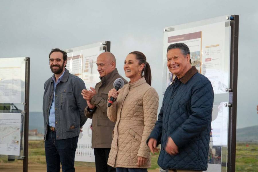 Sheinbaum da banderazo a las obras del tren México-Pachuca