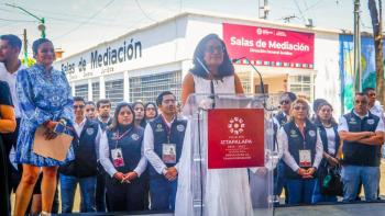 Aleida Alavez inaugura Sala de Mediaci&oacute;n en Iztapalapa para resolver conflictos vecinales