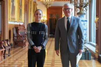 Sheinbaum destaca encuentro con CEO de Ericsson en Palacio Nacional