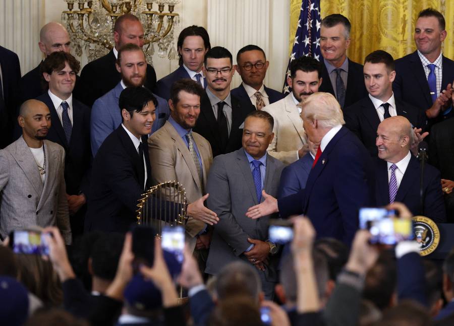 Trump recibi&oacute; a los Dodgers en la Casa Blanca tras su t&iacute;tulo en la Serie Mundial 2024