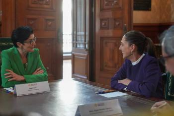 Sheinbaum se re&uacute;ne con Jane Fraser, CEO de Citigroup, para hablar sobre oportunidades en M&eacute;xico