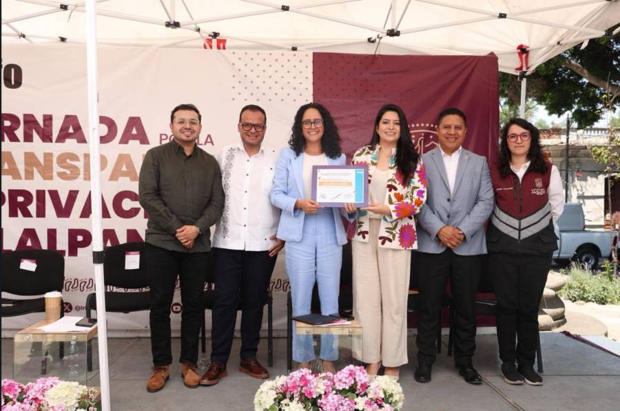 Gaby Osorio y Alcaldía Tlalpan reciben reconocimiento por cumplir al 100% con transparencia, según INFO CDMX
