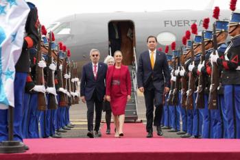 Llega Claudia Sheinbaum a la IX Cumbre de la Celac, en Honduras