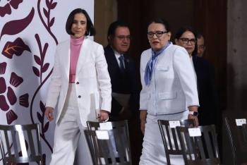 Presidenta Sheinbaum no estuvo en la ma&ntilde;anera del pueblo, Rosa Icela Rodr&iacute;guez la suple