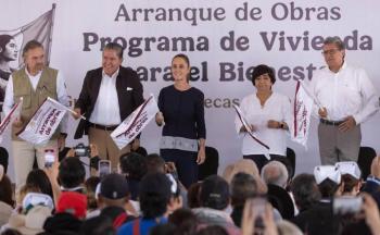 Claudia Sheinbaum lanza el Frijol del Bienestar y arranca megaproyectos de vivienda y salud en Zacatecas