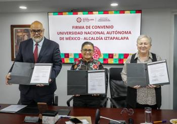 Aleida Alavez firma convenio con la UNAM para impulsar proyectos académicos y sociales en Iztapalapa