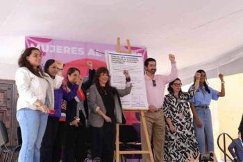 Alcaldía Cuauhtémoc y Claustro de Sor Juana instalan Puntos Violeta para atender violencia de género