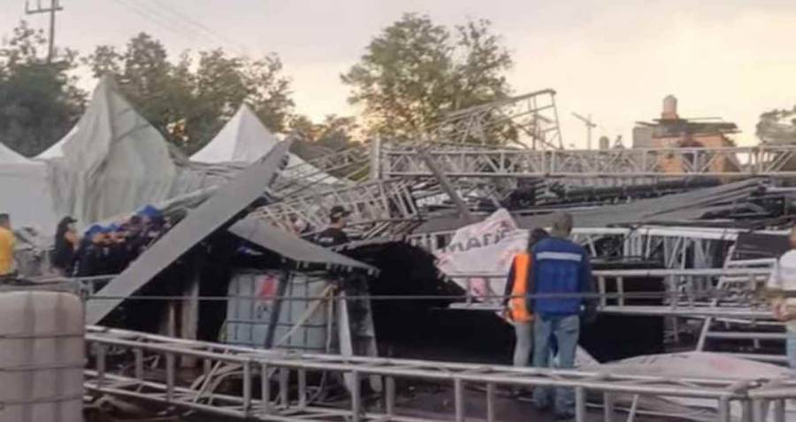 Colapso de escenario en Gustavo A. Madero deja siete lesionados, informa Protección Civil
