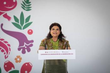 Clara Brugada anuncia aumento salarial del 9% a policías en ceremonia de graduación