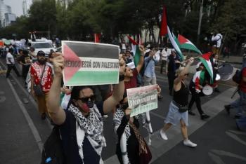 A 77 años del Nakba, cientos marchan en CDMX en solidaridad con Palestina y denuncian genocidio