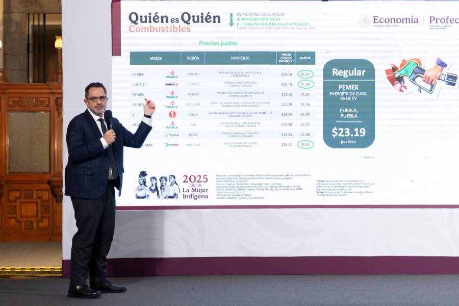 Precio de la gasolina regular baja a menos de 24 pesos por litro gracias a acuerdo voluntario
