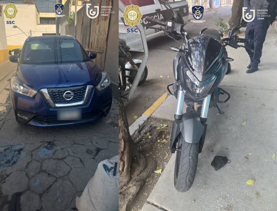 Aseguran motocicleta y vehículo relacionados con asesinato de colaboradores de Clara Brugada