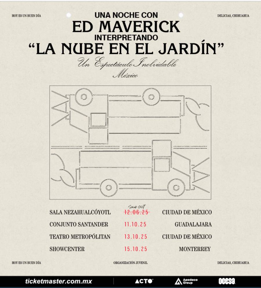 Ed Maverick regresa a los escenarios con La Nube en el Jardín