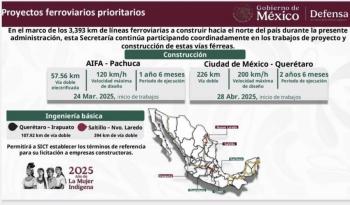 Avanza construcción de trenes AIFA - Pachuca y CDMX - Querétaro: Sedena