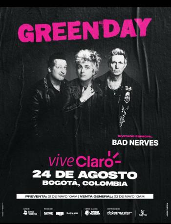 ¡Green Day regresa a Colombia de agosto’