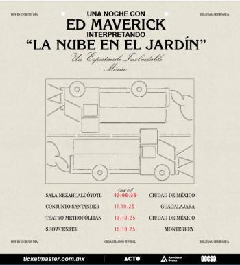 Ed Maverick regresa a los escenarios con La Nube en el Jardín